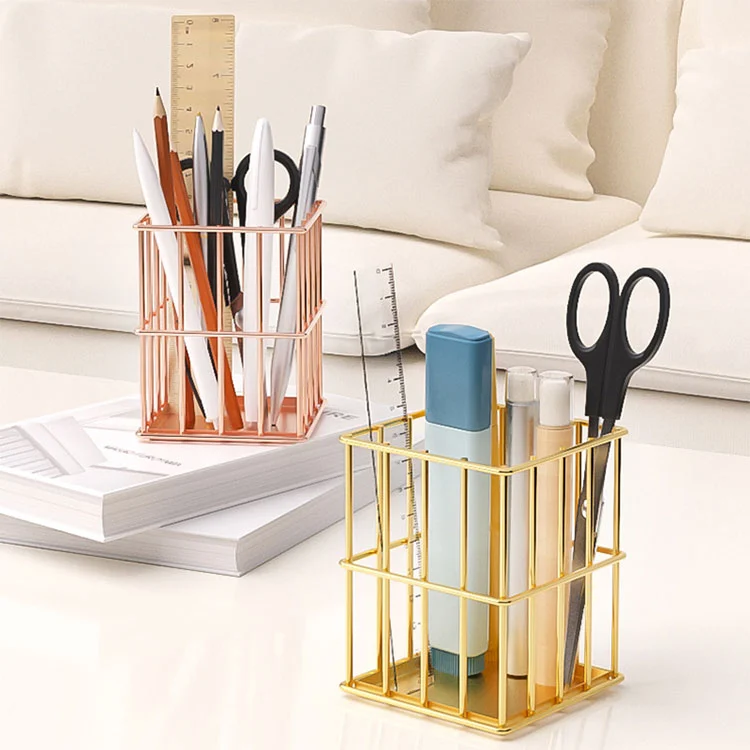 Office Desk Metal Pen Holder 